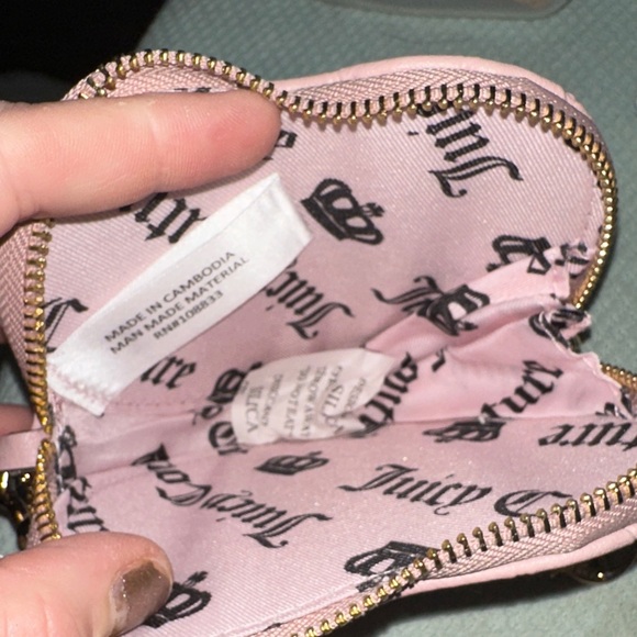 NWT juicy  Couture Blush leather  Heart Crossbody Bag gold accents nice - Picture 4 of 6